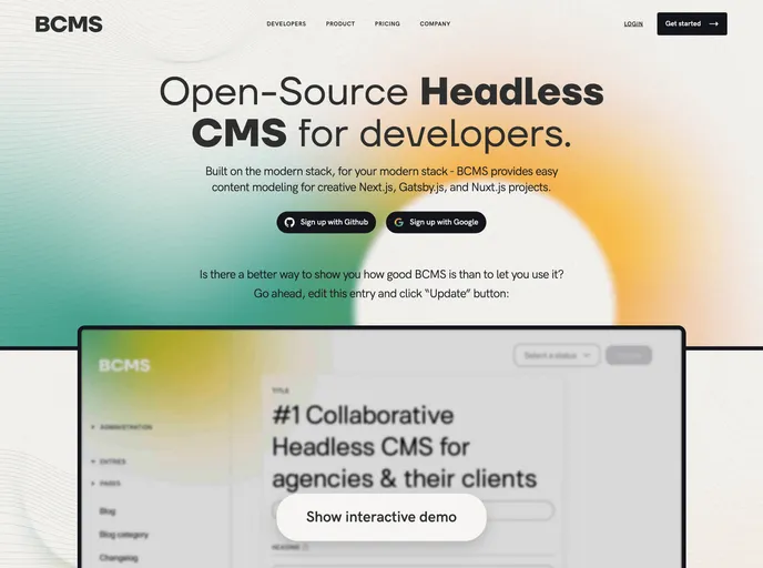 Cms screenshot