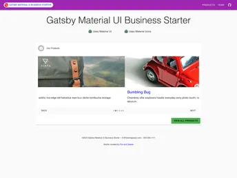 Gatsby Material Ui Business Starter screenshot