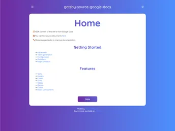 Gatsby Source Google Docs screenshot