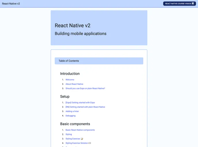 React Native V2 screenshot