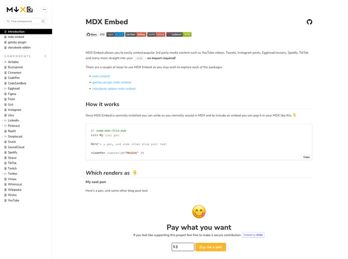 Mdx Embed screenshot