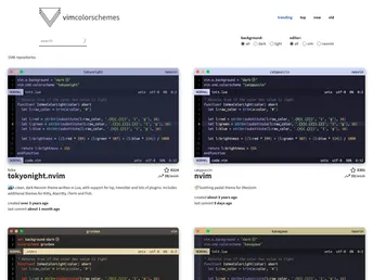 Vimcolorschemes screenshot